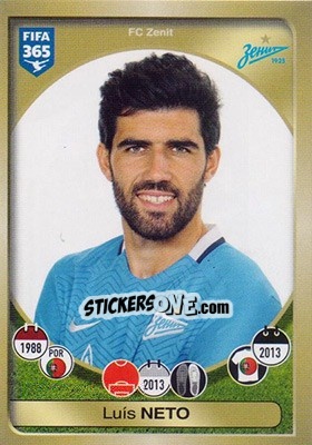 Sticker Luís Neto - FIFA 365: 2016-2017 n. 425 - Panini