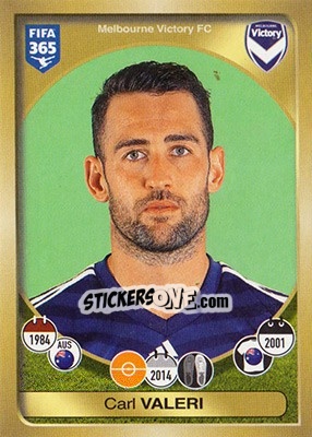 Cromo Carl Valeri - FIFA 365: 2016-2017 - Panini