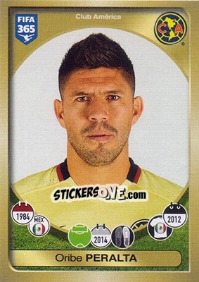 Sticker Oribe Peralta - FIFA 365: 2016-2017 n. 487 - Panini