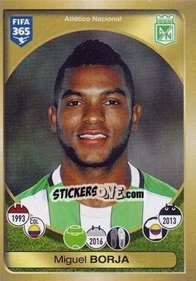Sticker Miguel Borja - FIFA 365: 2016-2017 n. 512 - Panini