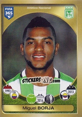 Sticker Miguel Borja - FIFA 365: 2016-2017 - Panini