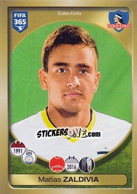 Sticker Matías Zaldivia - FIFA 365: 2016-2017 - Panini