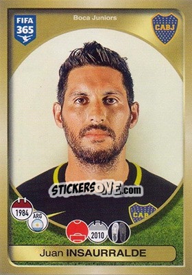 Cromo Juan Insaurralde - FIFA 365: 2016-2017 - Panini