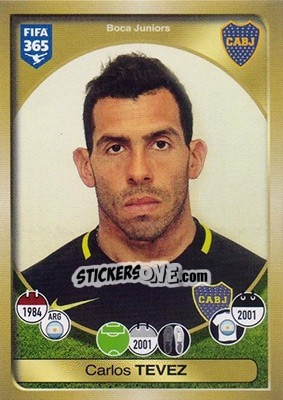 Cromo Carlos Tevez - FIFA 365: 2016-2017 - Panini