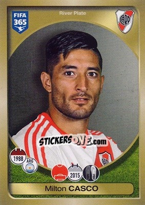 Sticker Milton Casco - FIFA 365: 2016-2017 - Panini