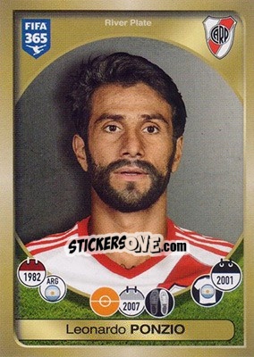 Sticker Leonardo Ponzio - FIFA 365: 2016-2017 - Panini