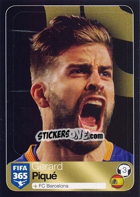Sticker Gerard Piqué (FC Barcelona) - FIFA 365: 2016-2017 n. 566 - Panini