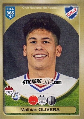 Sticker Mathías Olivera - FIFA 365: 2016-2017 - Panini