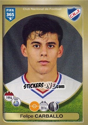 Figurina Felipe Carballo - FIFA 365: 2016-2017 - Panini