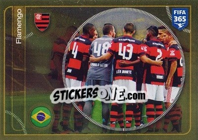 Sticker Flamengo team - FIFA 365: 2016-2017 n. 602 - Panini