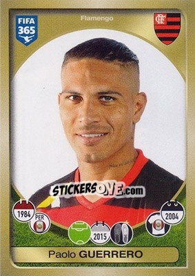 Sticker Paolo Guerrero - FIFA 365: 2016-2017 n. 610 - Panini