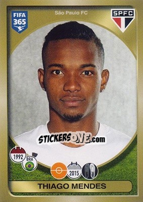 Sticker Thiago Mendes - FIFA 365: 2016-2017 - Panini