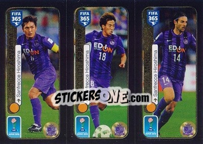 Sticker Toshihiro Aoyama / Yoshifumi Kashiwa / Mihael Mikic - FIFA 365: 2016-2017 n. 654 - Panini