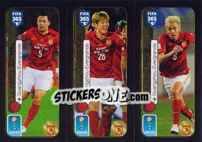 Cromo Zhang Linpeng / Kim Young-Gwon / Feng Xiaoting - FIFA 365: 2016-2017 - Panini