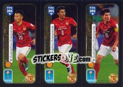 Sticker Yu Hanchao / Paulinho / Zheng Zhi - FIFA 365: 2016-2017 n. 661 - Panini
