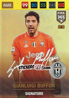 Sticker Gianluigi Buffon - FIFA 365: 2016-2017. Adrenalyn XL n. 6 - Panini