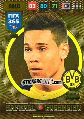 Sticker Raphaël Guerreiro - FIFA 365: 2016-2017. Adrenalyn XL n. 35 - Panini