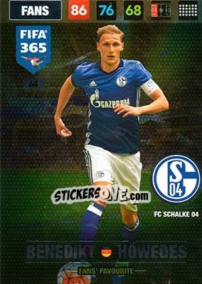 Sticker Benedikt Höwedes - FIFA 365: 2016-2017. Adrenalyn XL n. 64 - Panini