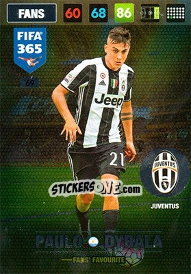 Sticker Paulo Dybala - FIFA 365: 2016-2017. Adrenalyn XL n. 69 - Panini