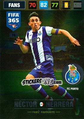 Sticker Héctor Herrera - FIFA 365: 2016-2017. Adrenalyn XL n. 76 - Panini