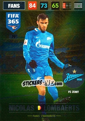 Sticker Nicolas Lombaerts - FIFA 365: 2016-2017. Adrenalyn XL - Panini