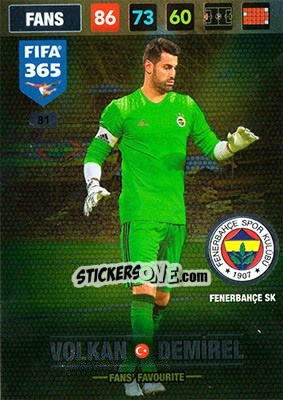 Sticker Volkan Demirel - FIFA 365: 2016-2017. Adrenalyn XL - Panini