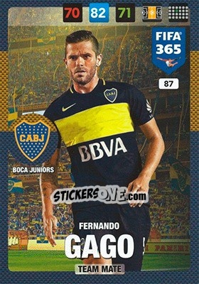 Sticker Fernando Gago - FIFA 365: 2016-2017. Adrenalyn XL - Panini