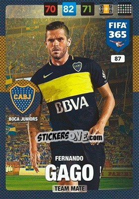 Cromo Fernando Gago - FIFA 365: 2016-2017. Adrenalyn XL - Panini