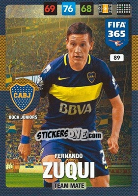 Figurina Fernando Zuqui - FIFA 365: 2016-2017. Adrenalyn XL - Panini