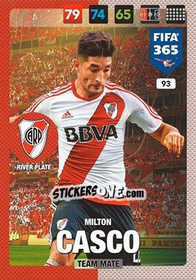 Sticker Milton Casco - FIFA 365: 2016-2017. Adrenalyn XL - Panini