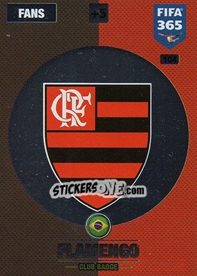 Sticker Club Badge - FIFA 365: 2016-2017. Adrenalyn XL n. 104 - Panini