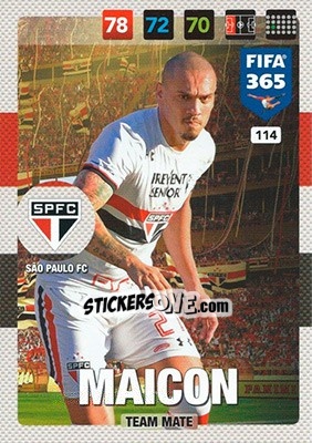 Sticker Maicon - FIFA 365: 2016-2017. Adrenalyn XL n. 114 - Panini