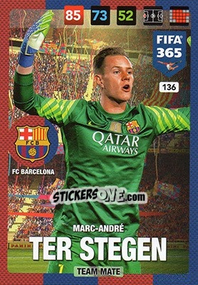 Sticker Marc-André ter Stegen - FIFA 365: 2016-2017. Adrenalyn XL - Panini