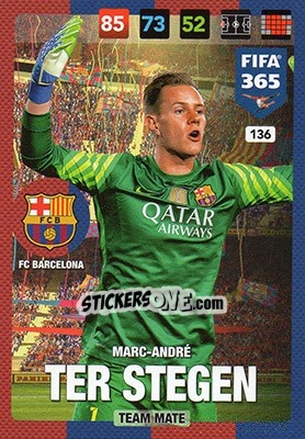 Cromo Marc-André ter Stegen - FIFA 365: 2016-2017. Adrenalyn XL n. 136 - Panini