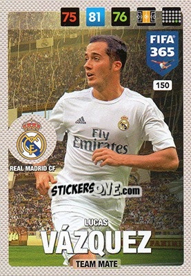Sticker Lucas Vázquez - FIFA 365: 2016-2017. Adrenalyn XL n. 150 - Panini