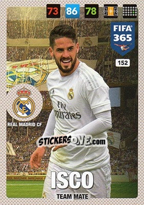 Sticker Isco - FIFA 365: 2016-2017. Adrenalyn XL n. 152 - Panini