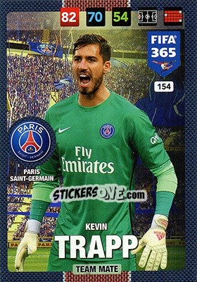 Sticker Kevin Trapp - FIFA 365: 2016-2017. Adrenalyn XL n. 154 - Panini
