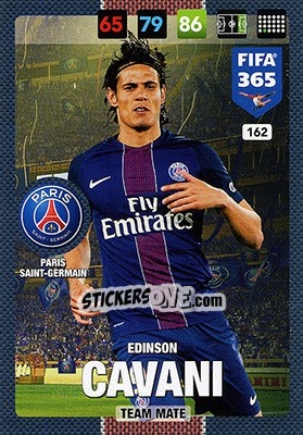 Sticker Edinson Cavani - FIFA 365: 2016-2017. Adrenalyn XL n. 162 - Panini