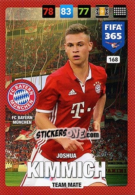 Sticker Joshua Kimmich - FIFA 365: 2016-2017. Adrenalyn XL n. 168 - Panini