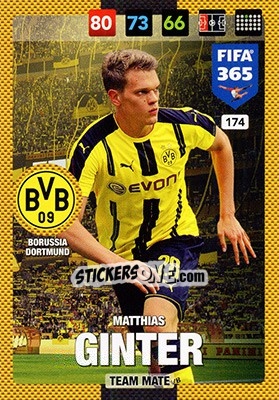 Sticker Matthias Ginter - FIFA 365: 2016-2017. Adrenalyn XL n. 174 - Panini