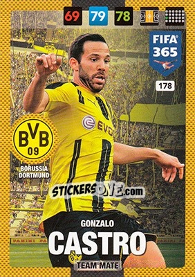 Figurina Gonzalo Castro - FIFA 365: 2016-2017. Adrenalyn XL - Panini