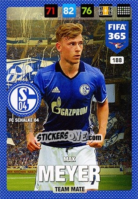 Sticker Max Meyer - FIFA 365: 2016-2017. Adrenalyn XL n. 188 - Panini