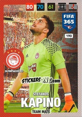 Figurina Stefanos Kapino - FIFA 365: 2016-2017. Adrenalyn XL - Panini