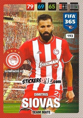 Figurina Dimitris Siovas - FIFA 365: 2016-2017. Adrenalyn XL - Panini