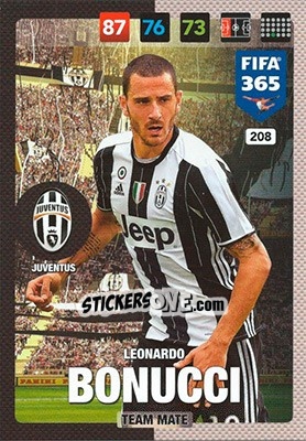 Sticker Leonardo Bonucci - FIFA 365: 2016-2017. Adrenalyn XL n. 208 - Panini