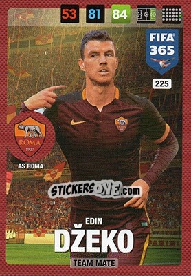 Sticker Edin Džeko - FIFA 365: 2016-2017. Adrenalyn XL n. 225 - Panini
