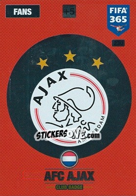 Sticker Club Badge - FIFA 365: 2016-2017. Adrenalyn XL n. 230 - Panini