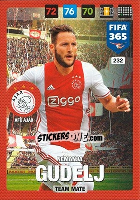 Sticker Nemanja Gudelj - FIFA 365: 2016-2017. Adrenalyn XL n. 232 - Panini
