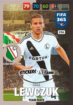 Figurina Igor Lewczuk - FIFA 365: 2016-2017. Adrenalyn XL - Panini