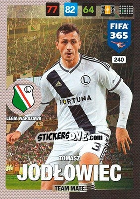 Sticker Tomasz Jodłowiec - FIFA 365: 2016-2017. Adrenalyn XL n. 240 - Panini